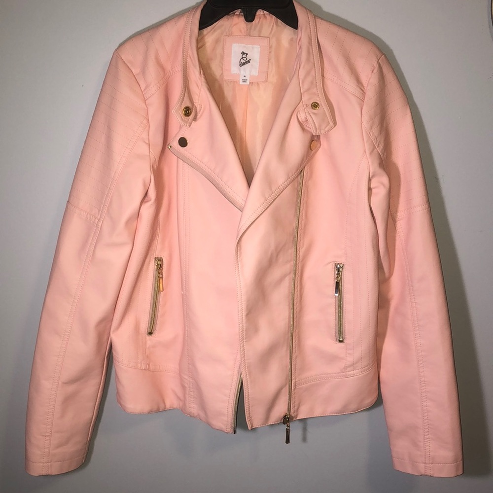 Art Class Pink Leather Jacket